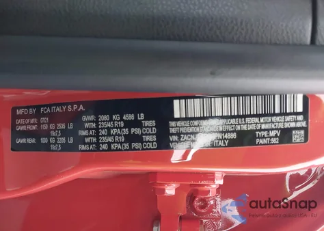 2021 Jeep Renegade 80Th Anniversary 4X4 from USA, damaged, VIN ZACNJDBB9MPN14886